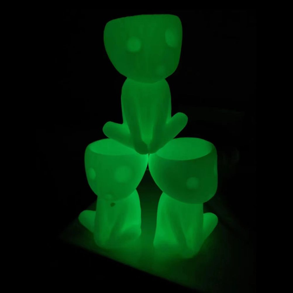 Luminous Face Planter Pot Head Flower Pot Cute Resin Succulent Planter Flowerpot with Drain Hole for House Office Decor โ image 3