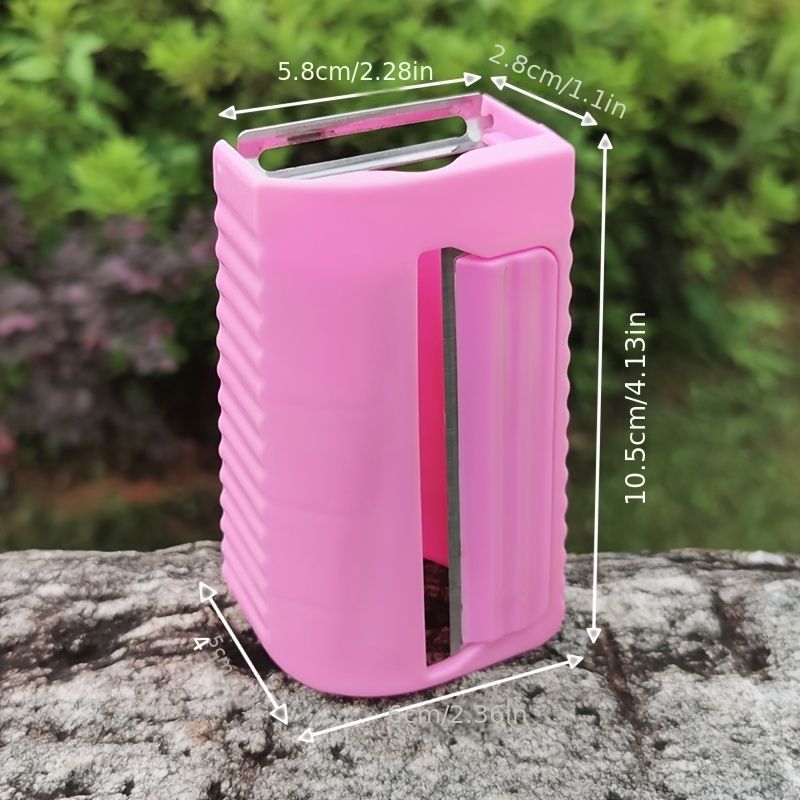 1pc Manual Cucumber Slicer, Beauty Peeler, Cucumber Mask Sharpener, Kitchen Gadget Peeler & Roller, Facial Skincare Tool for Hydration & Care, Pink