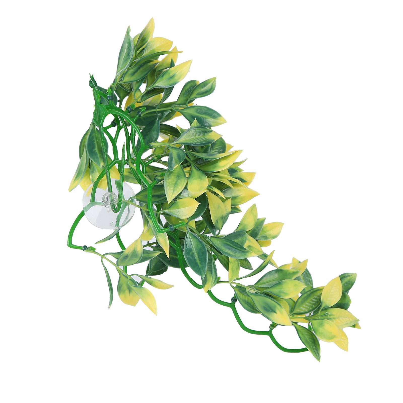 Artificial Reptile Plants Lifelike Plastic Plant Hanging Leaves Decoration with Suction Cup for Reptiles Terrarium Fish TankT-153E2 โ image 4