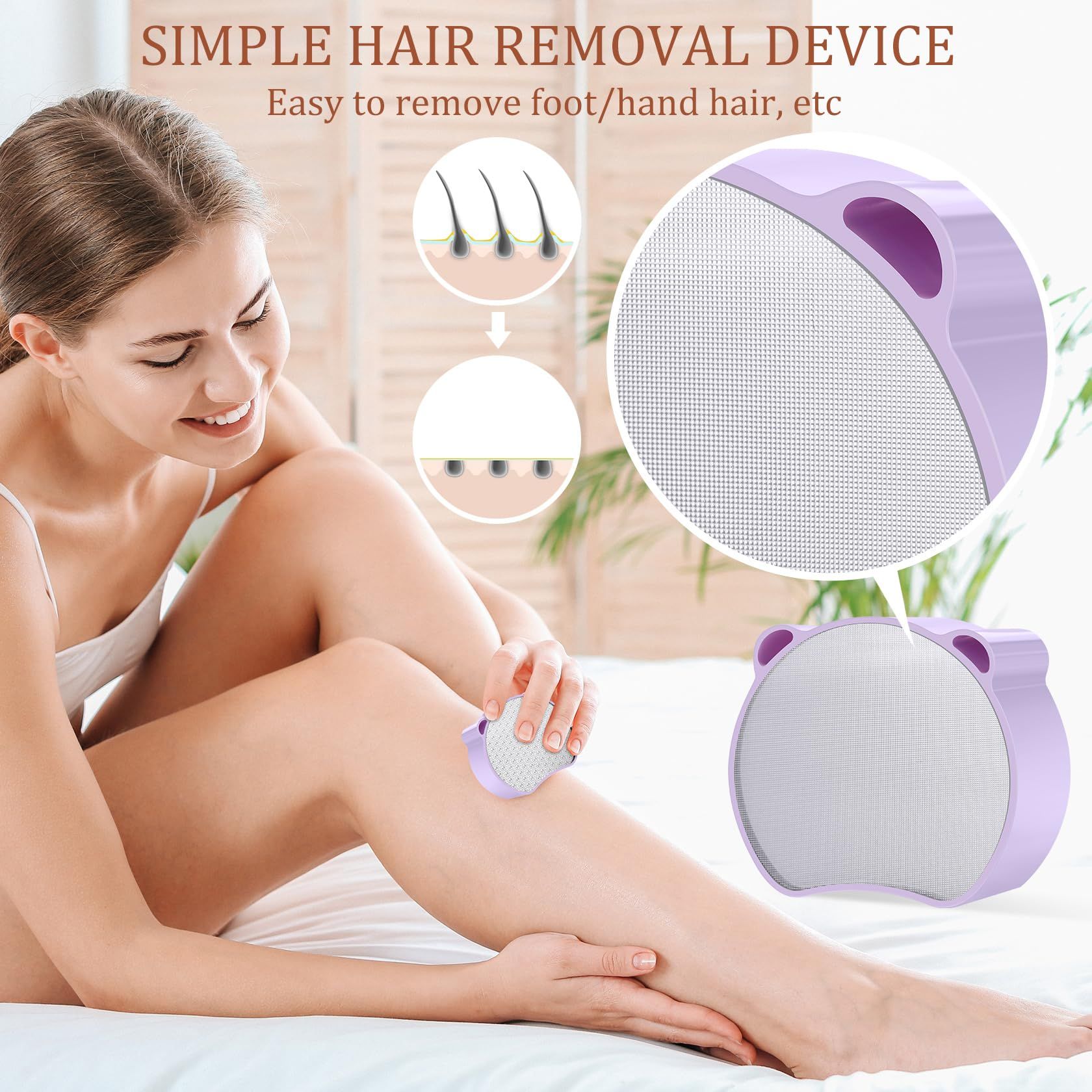 Hair Removal, Nail and Foot Beauty Tools, Double-Sided and Multifunctional. Compact and Portable, 1Pcs Purple — image 2