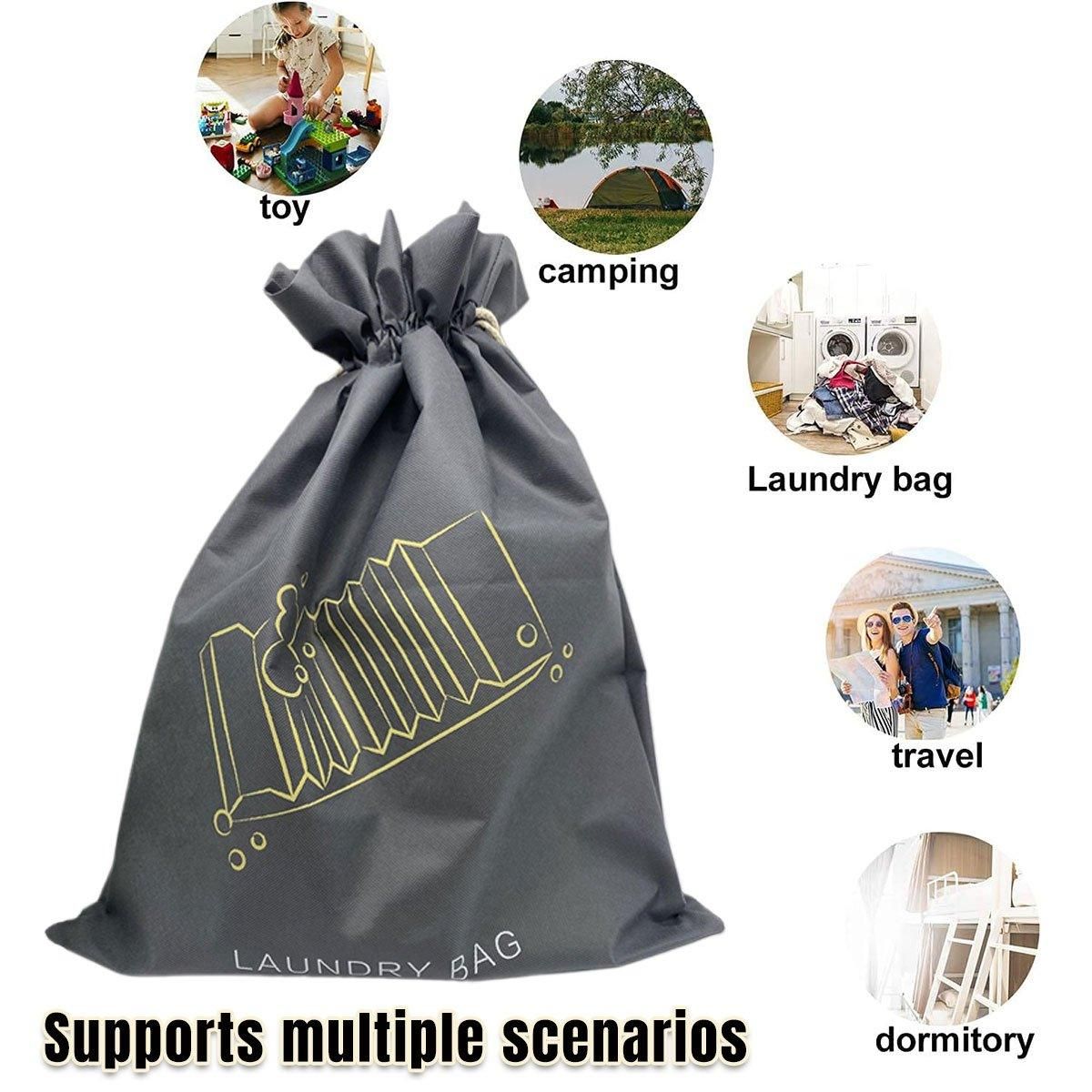 50PCS Large Laundry Bag Travel Drawstring Bags For Dirty Clothes Gym Washable โ image 6