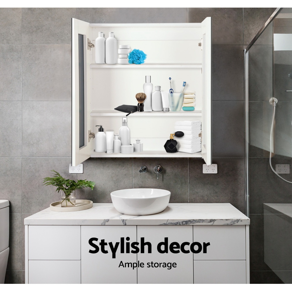 Cefito Bathroom Mirror Cabinet 600x720mm White โ image 5
