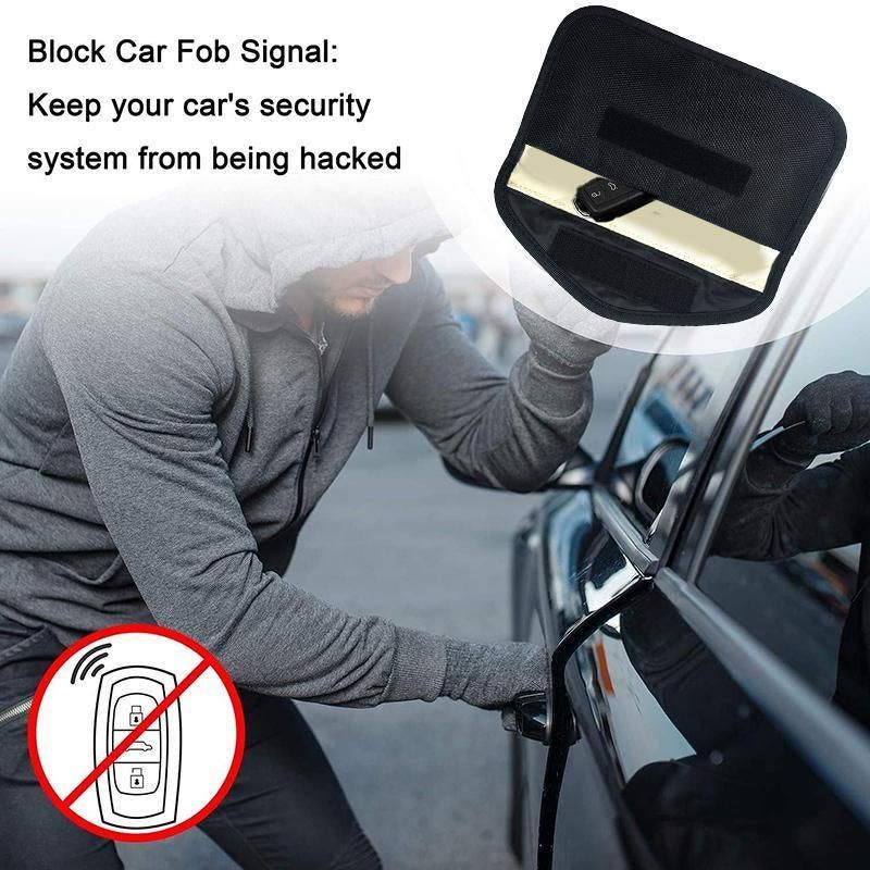 Car Key Case For Faraday Cage Fob Pouch Keyless RFID Blocking Bag - Silver Grey โ image 6