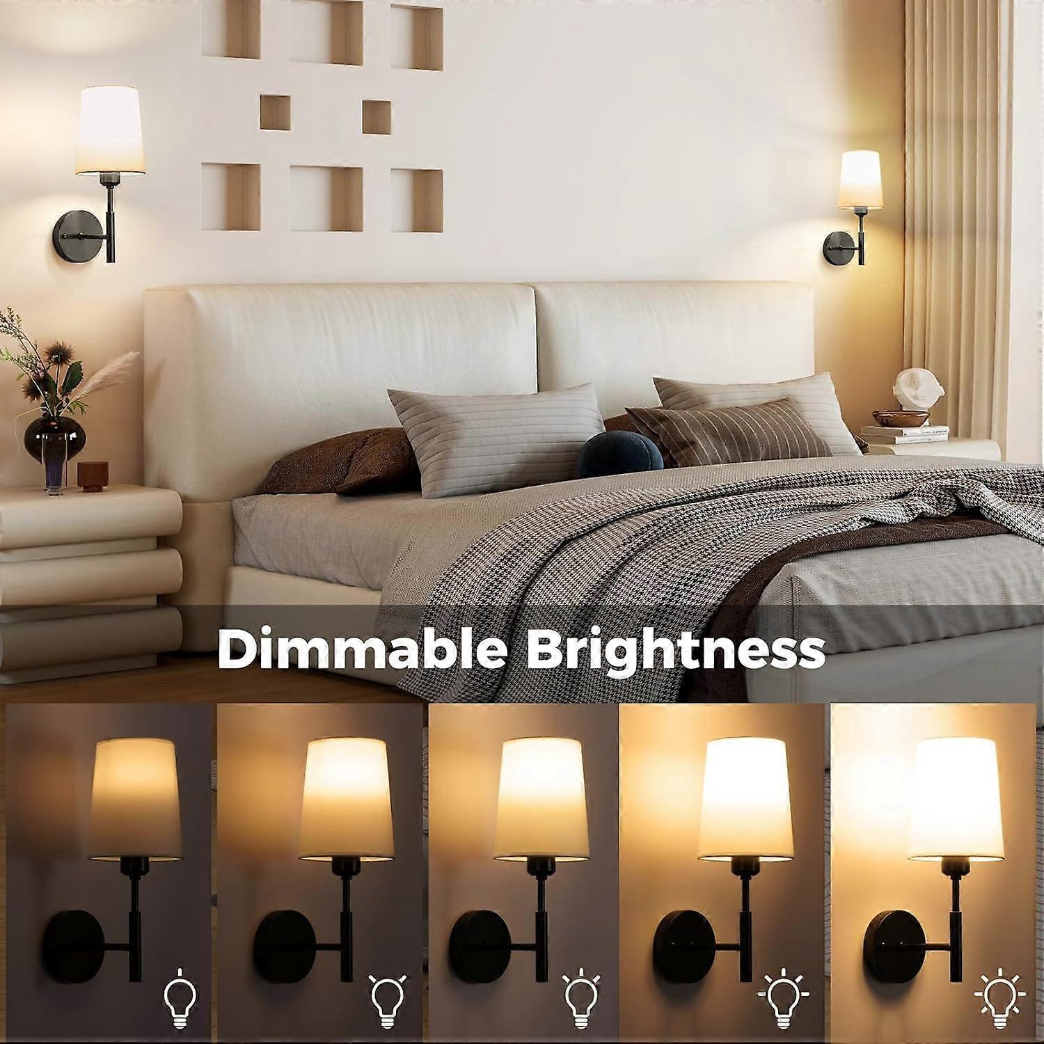 Battery Operated Wall Sconce Set of 2, LED, 13000mAh Rechargeable, Remote Dimmable โ image 4