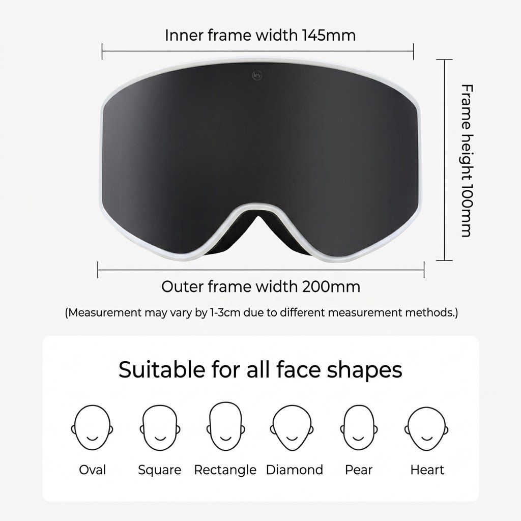 DOTUGE Magnetic Flip-Up Ski Goggles with Dual Frame Design, Anti-Fog HD Lens, Impact-Resistant TPU Frame, and Adjustable Strap for Winter Snow Sports (IceBlue) — image 3