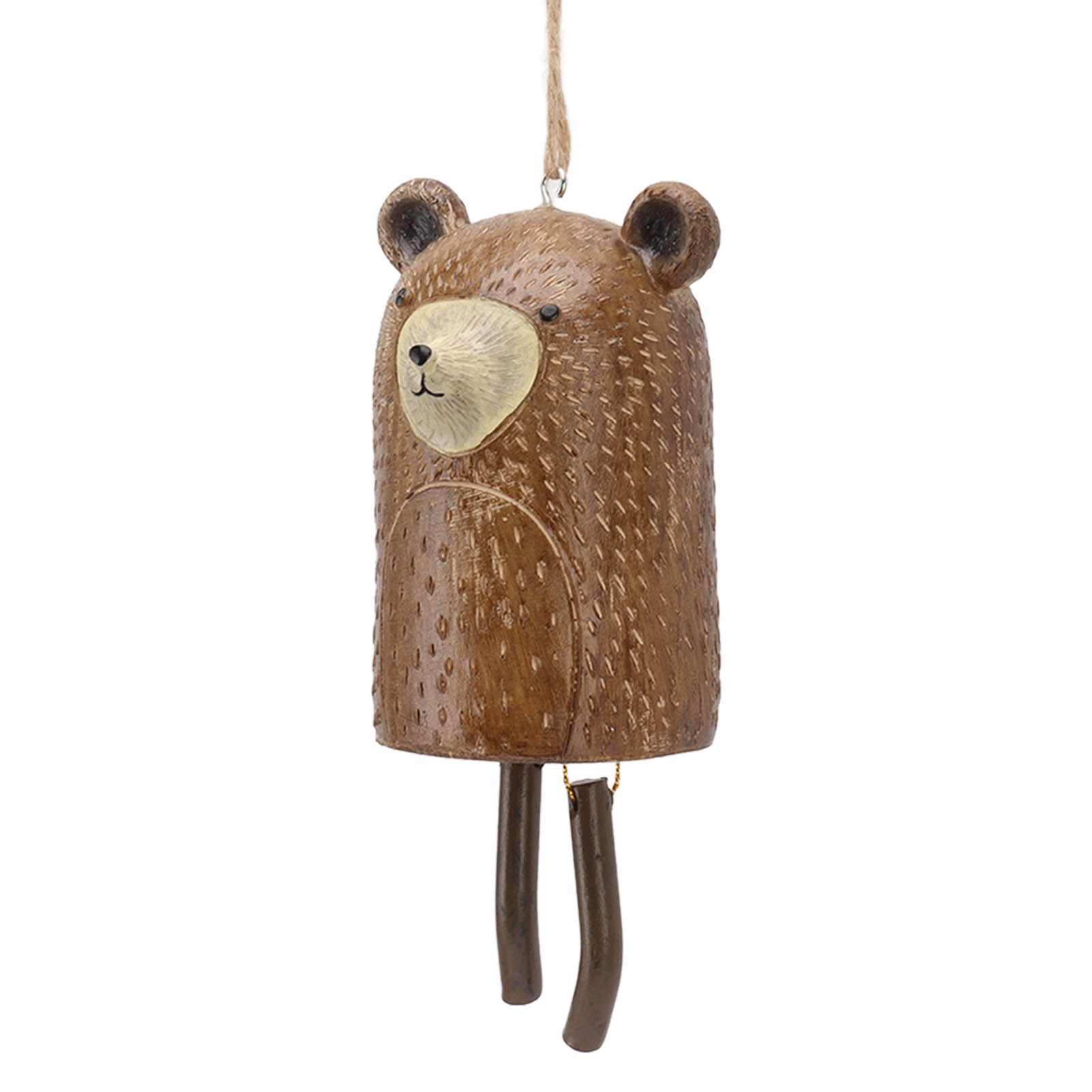 Rustic Hanging Animal Wind Chimes Resin Hand Made Natural Garden Decoration for Gardens Backyards Trees Yards C Raccoon — image 6