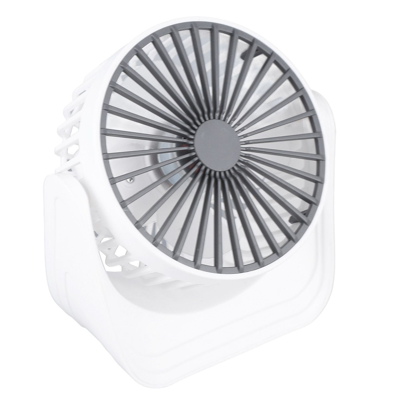 Desktop Mini Fan 1200mAh USB Rechargeable White 3 Speed 360 Degree Rotation Small Table Fan for Travel Camping Home โ image 3