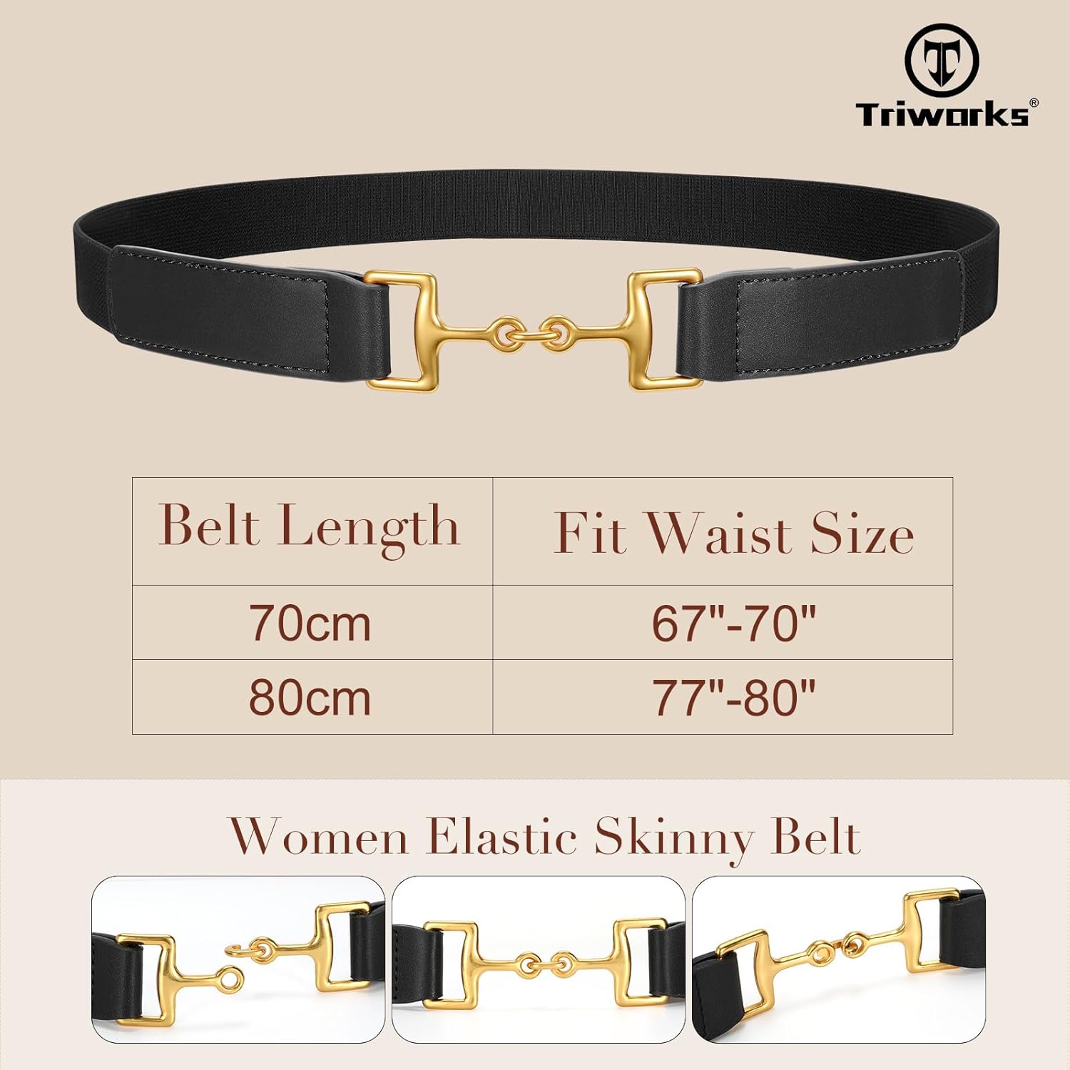 Belts for Women Adjtable Skinny Elastic Belt for Dresses β image 6