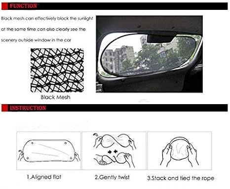 Car Rear Window Sunshade with Suction Cup, Easy Installation Portable Foldable Sun Visor for Vehicles โ image 2