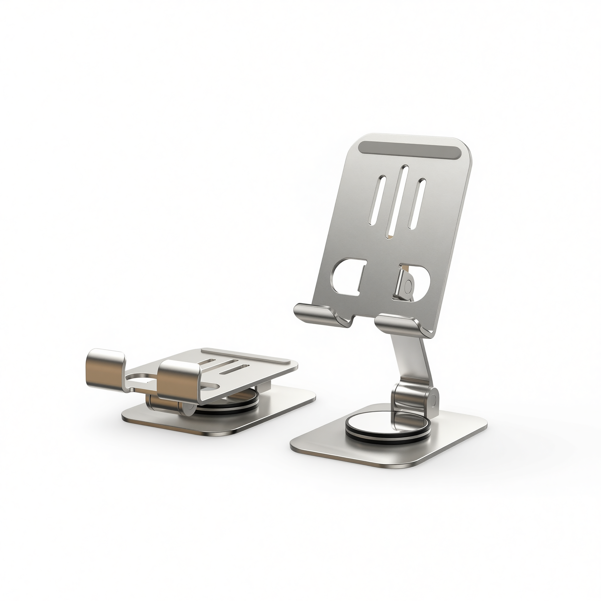 Metal Phone Stand This is spring K53 Rotating Desktop K54 all-metal rotating bracket-aurora silver