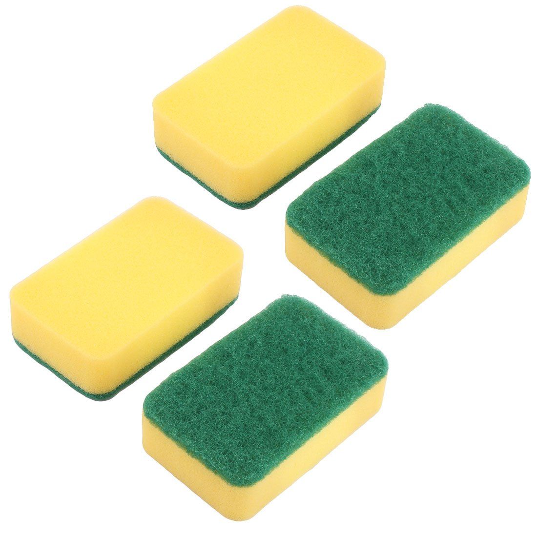 4 Pcs Cleaning Scrub Sponges Abrasive Scrubber Sponge Dish Pads Dishwashing Sponge for Kitchen, Dishes, Bathroom, Car Wash