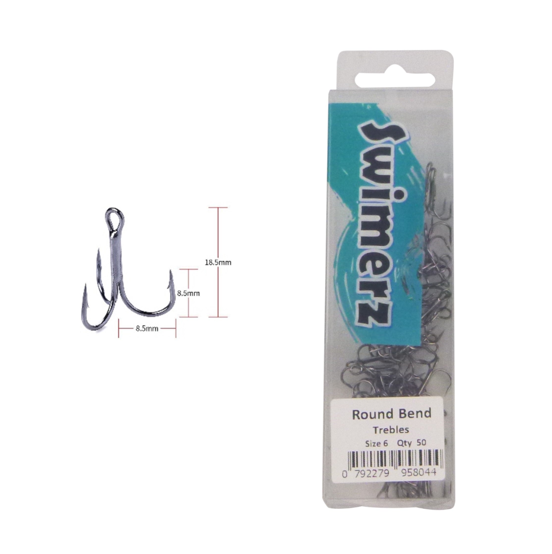 Swimerz Round Bend Trebles Size 6, 50 pack — image 2