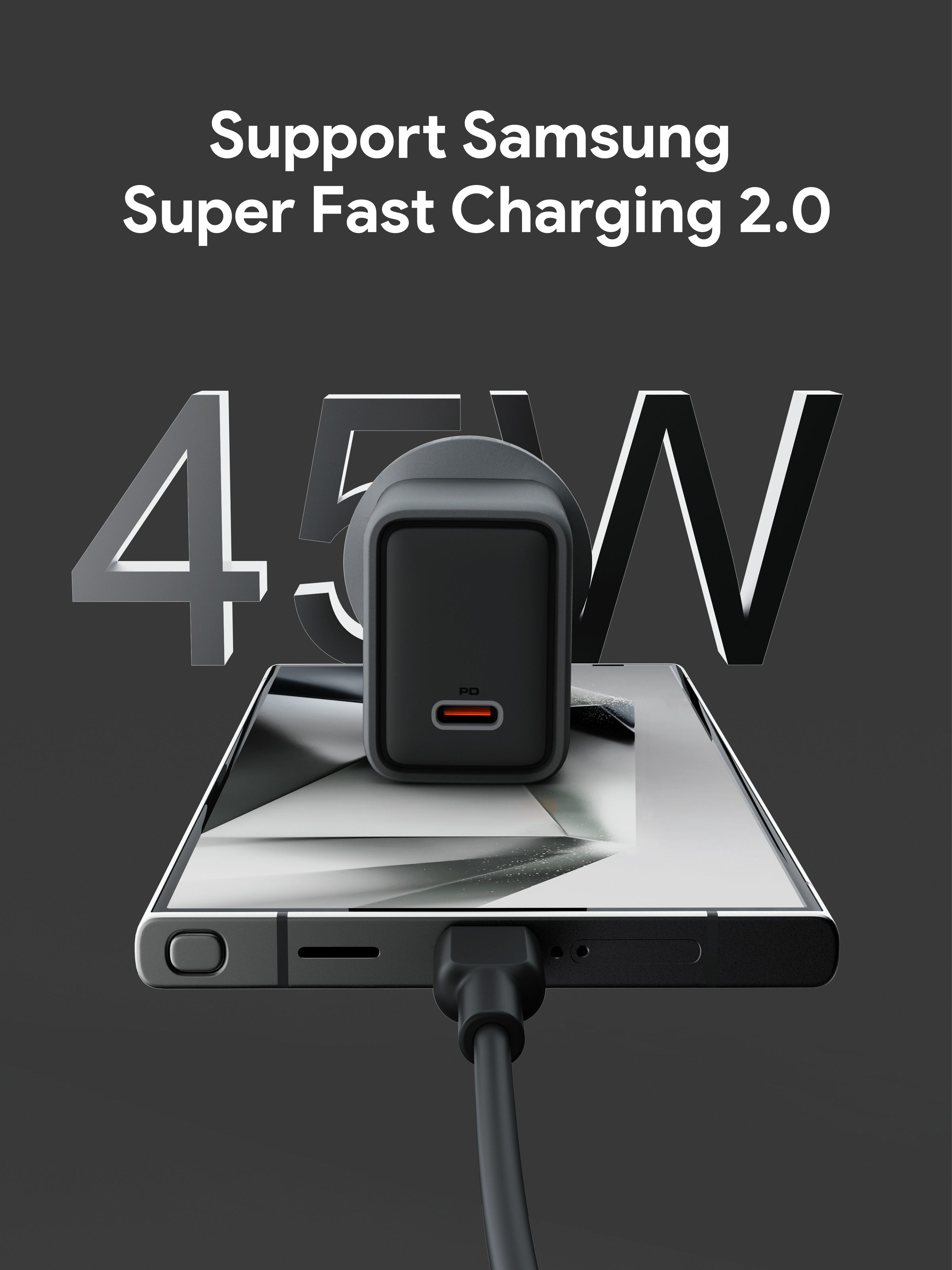AUKEY Comet 45W GaN USB-C PD/PPS Fast Wall Charger for iPhone, Samsung & USB-C Devices – PA-C2 — image 3