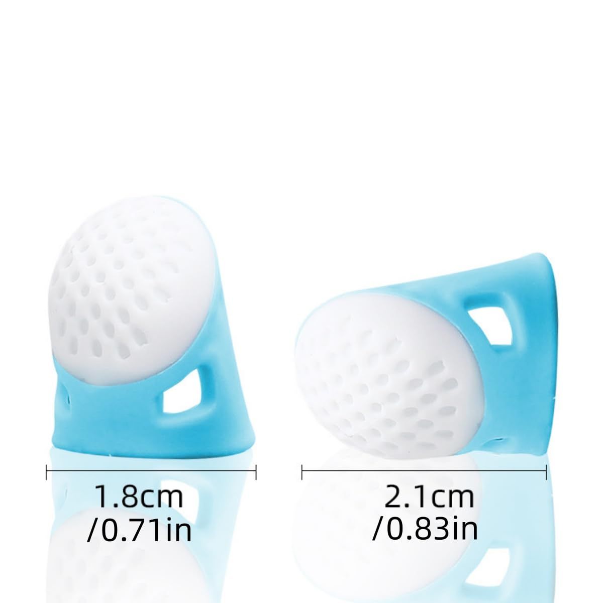 Sewing Thimble Finger Protector Silicone Rubber Anti Sticking Finger Guard for Handmade Home Sewing Patchwork DIY Crafts 6Pcs — image 5