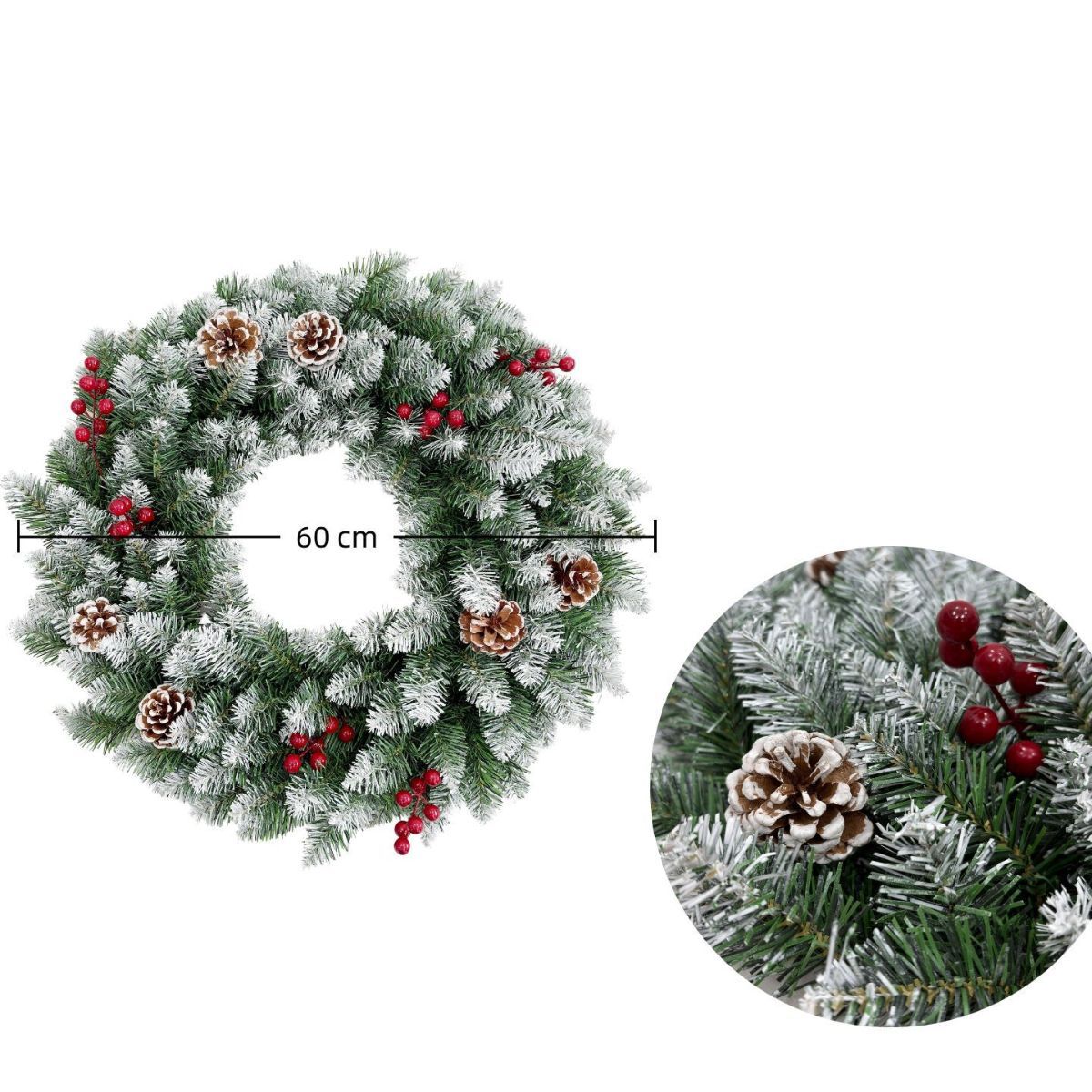 Christmas wreath with berries