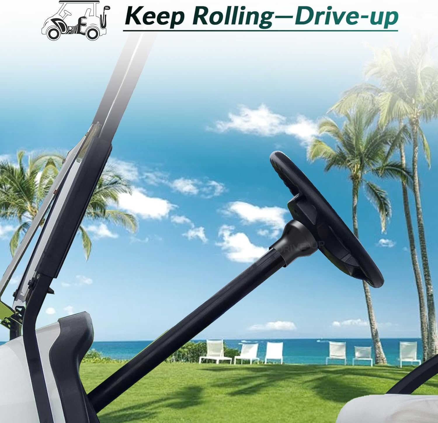 Golf Cart Steering Wheel Adapter, EZGO Adapter for TXT and RXV Models-Black โ image 2