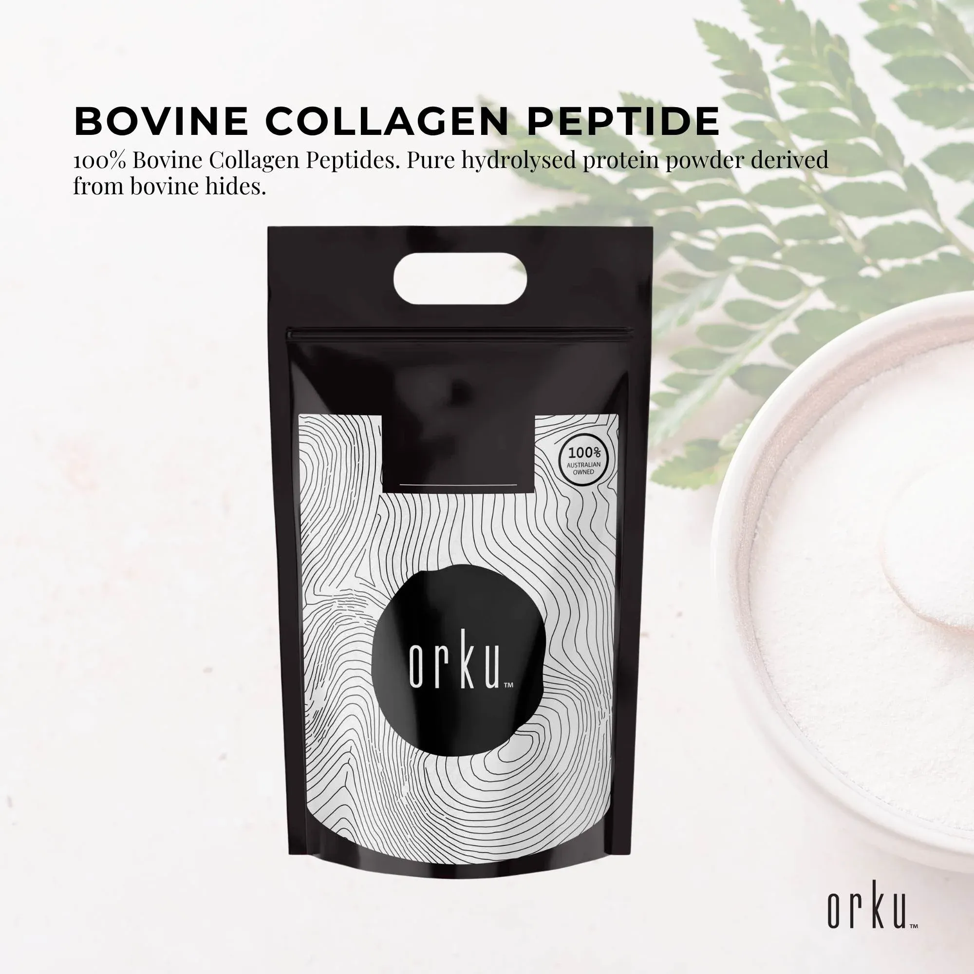 Orku 5Kg Bovine Collagen Peptides Powder Hydrolysed Protein Unflavoured — image 2