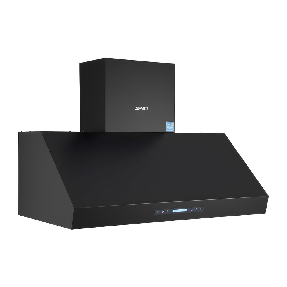 Devanti 1200mm Commercial BBQ Range Hood Dual Motor W/ Remote Control Black — image 4