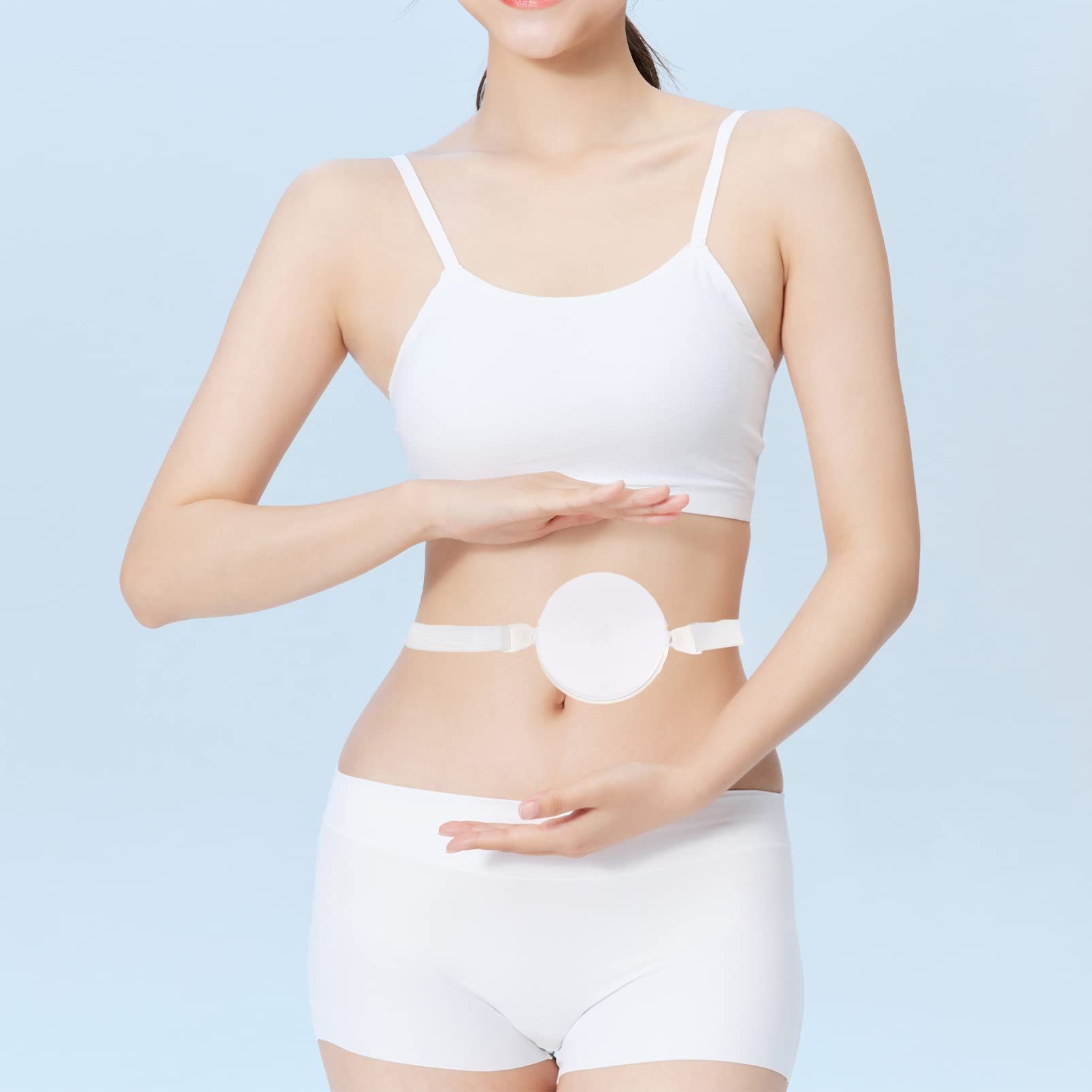 Ostomy Shower Cover Colostomy Bath Cover Silicone Stoma Shower Cover with Adjustable Belt Colostomy Supplies White โ image 5