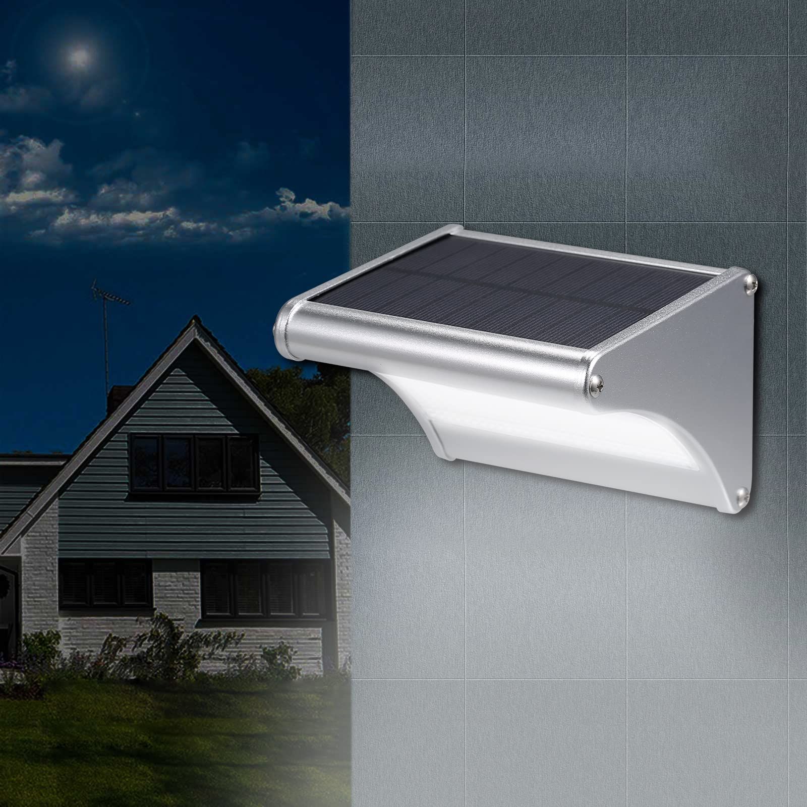 Solar Wall Lamp,Solar Wall Lamp Radar Motion Sensor Lights Outdoor Waterproof Garden Lamp Aluminum Alloy Shell for Doorway — image 2