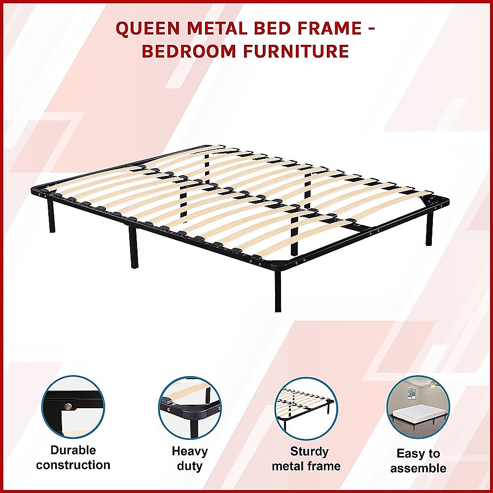 Queen Metal Bed Frame - Bedroom Furniture โ image 3