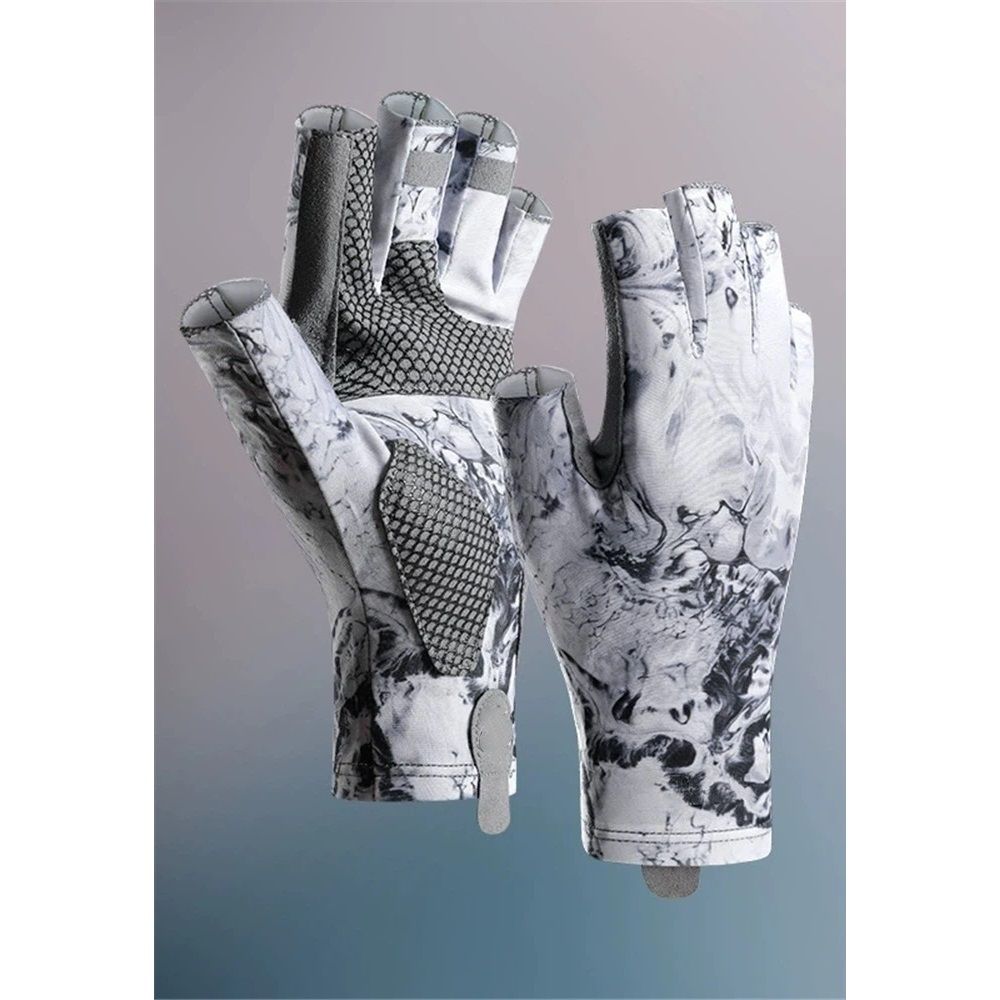 Sun Gloves Fishing Gloves, Fingerless Sun Protection UV Protection Fishing Gloves Men/Women for Kayaking, Hiking, Paddling, Driving(L) — image 4