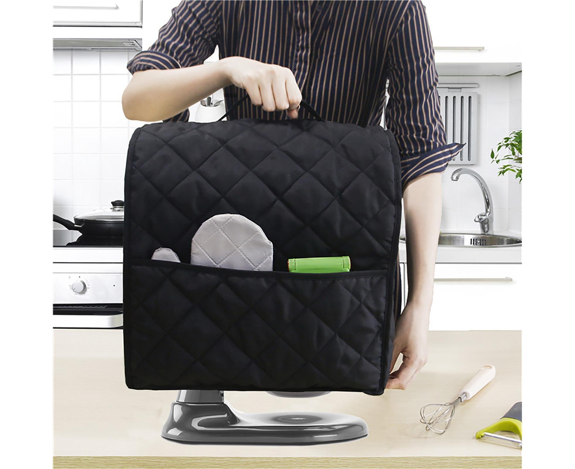 Mixer Cover Soft Touching with Pockets 5 Colors secure to Use Dust Cover for Kitchen-Black โ image 3