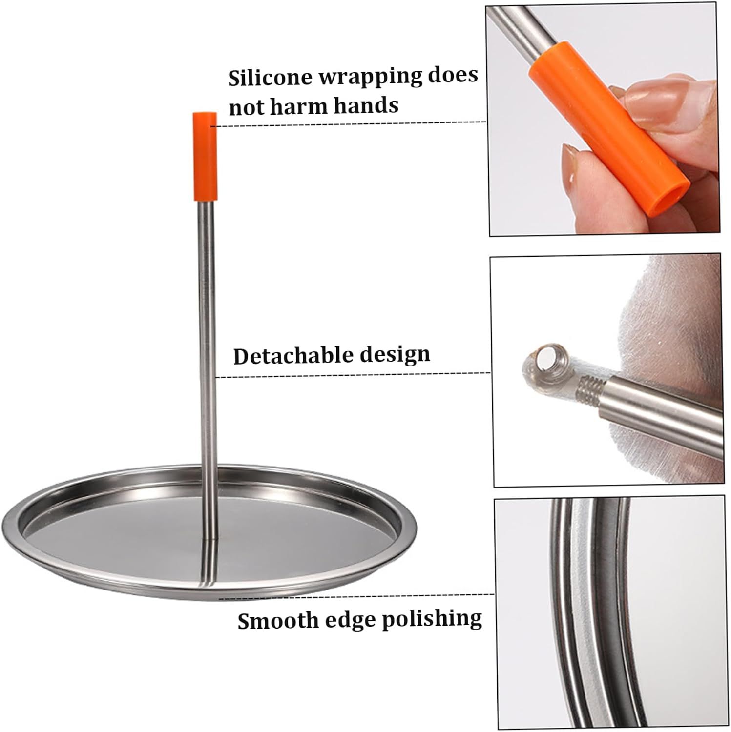 Vertical Grill Skewer Roasting Stand, 304 Stainless Steel for Chicken Turkey Kebab, Charcoal Grill Oven Use, 21 × 19.8 cm — image 3