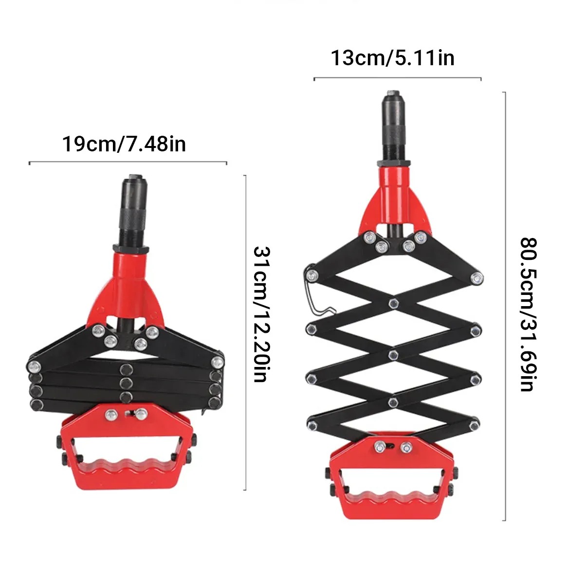 Folding Rivet Gun Tool Kit Sturdy Alloy Steel for Metal Wood Plastic Repair Use โ image 3