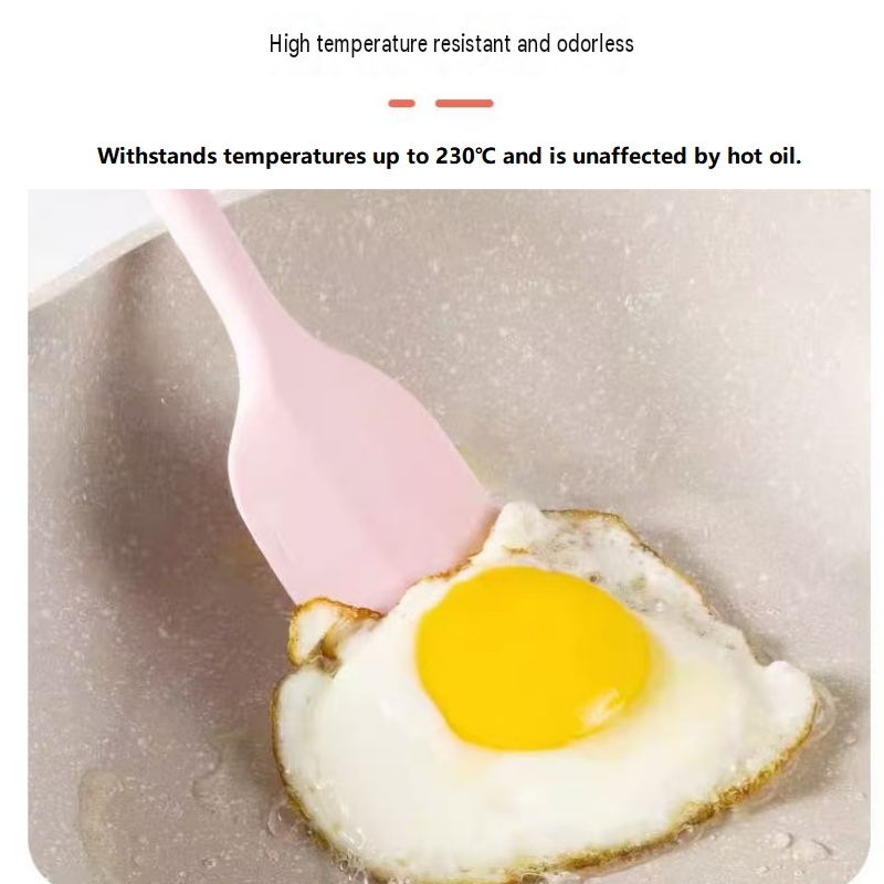 Purple Large size One-Piece Silicone Spatula with Metal Core - Heat Resistant to 230C Food Grade Baking Scraper for Mixing, Frosting and Non-Stick — image 4