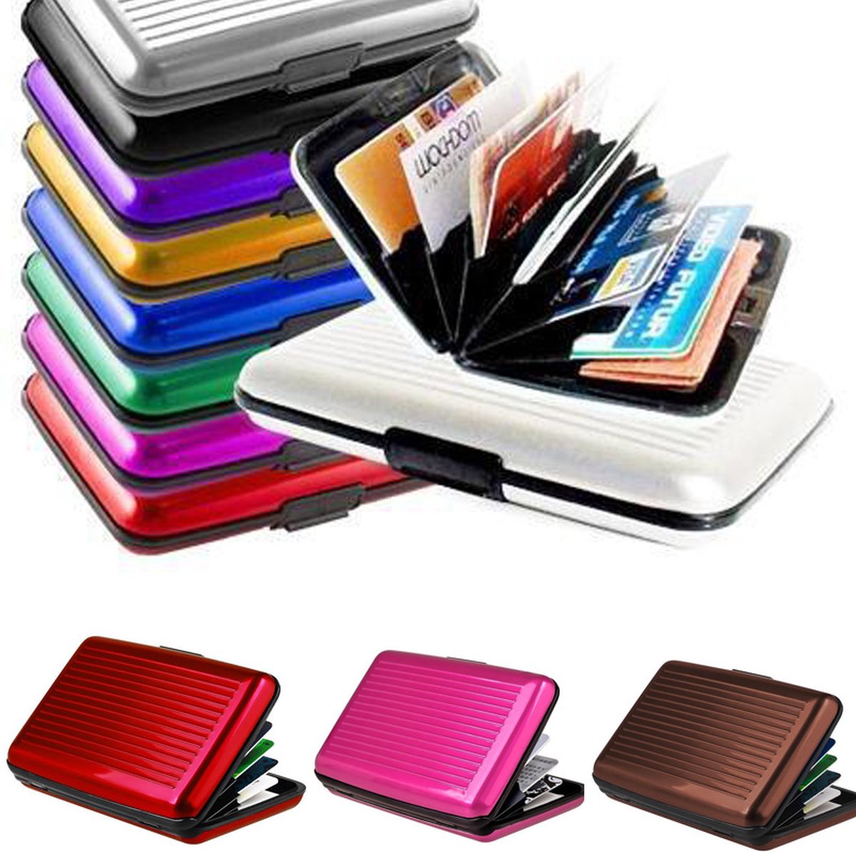 Aluminum Card Holder | Aluminum Wallet | Card Holder | Red — image 4