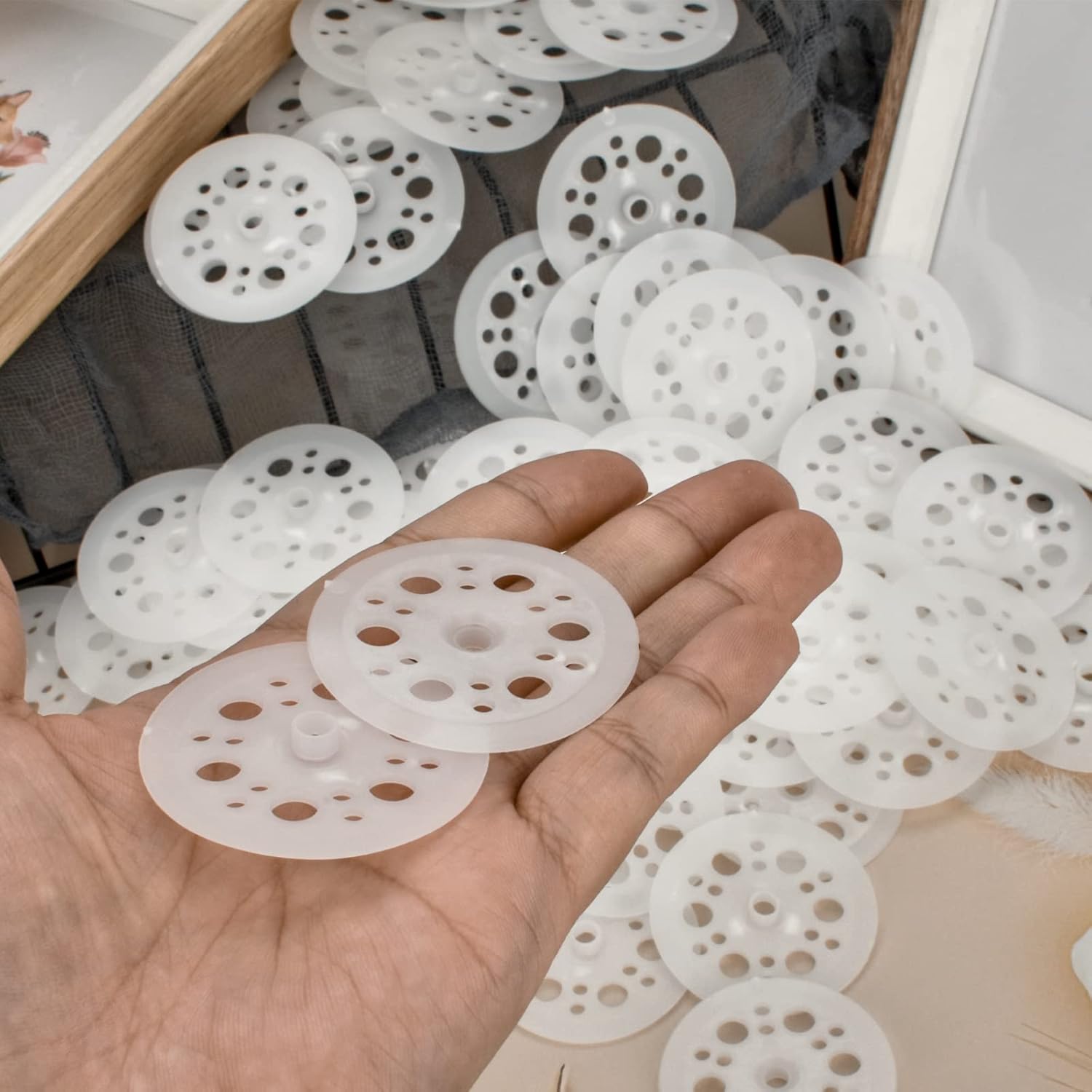 45mm Polypropylene Washers - 100 Pcs Load Spreading Foam Board Washers — image 5