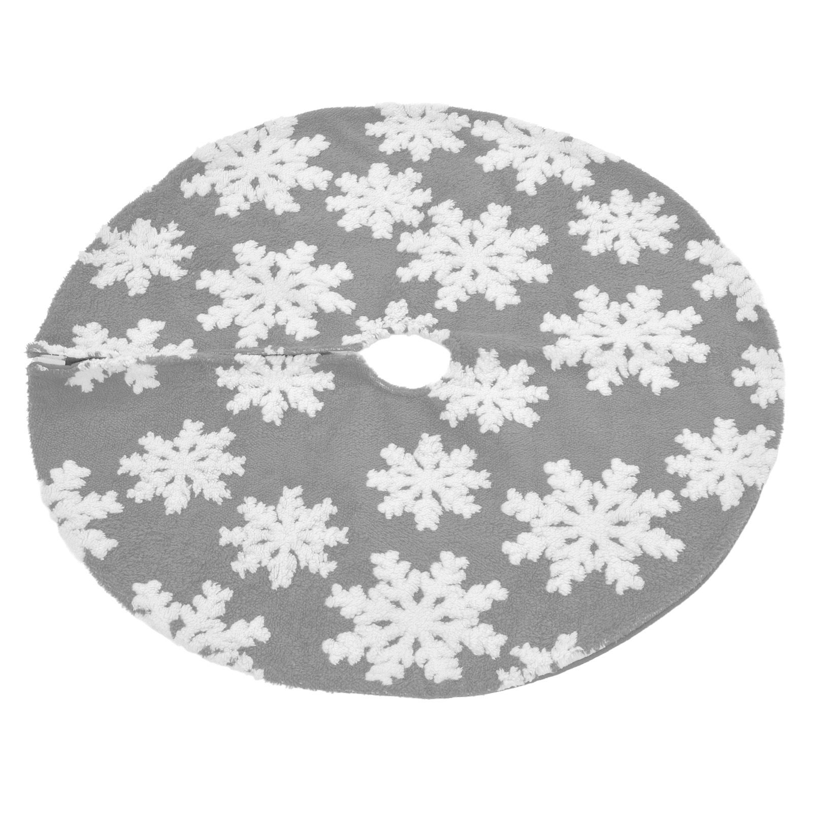 Christmas Tree Skirt Cute Snowflake Patterns Reused Beautiful Practical Christmas Tree Decorations for Decor Background78cm — image 4