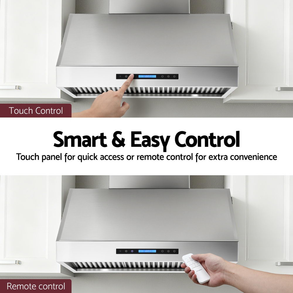Devanti 900mm Range Hood 3-Speed Fan LED Display Remote Control โ image 6