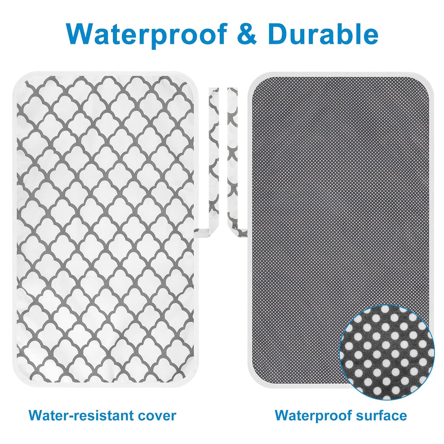 Portable Diaper Changing Pad, Waterproof Foldable Baby Changing Mat for Travel, Baby Essentials Shower Registry Gifts — image 3