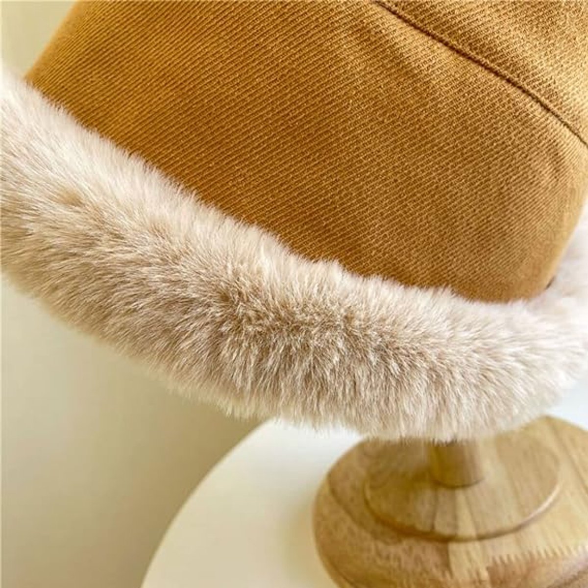1 Women's Winter Hat - Cold Weather Extreme warmth and wind protection - Fleece-lined interior - Wide brim design - Thick insulated material for snow-beige — image 5