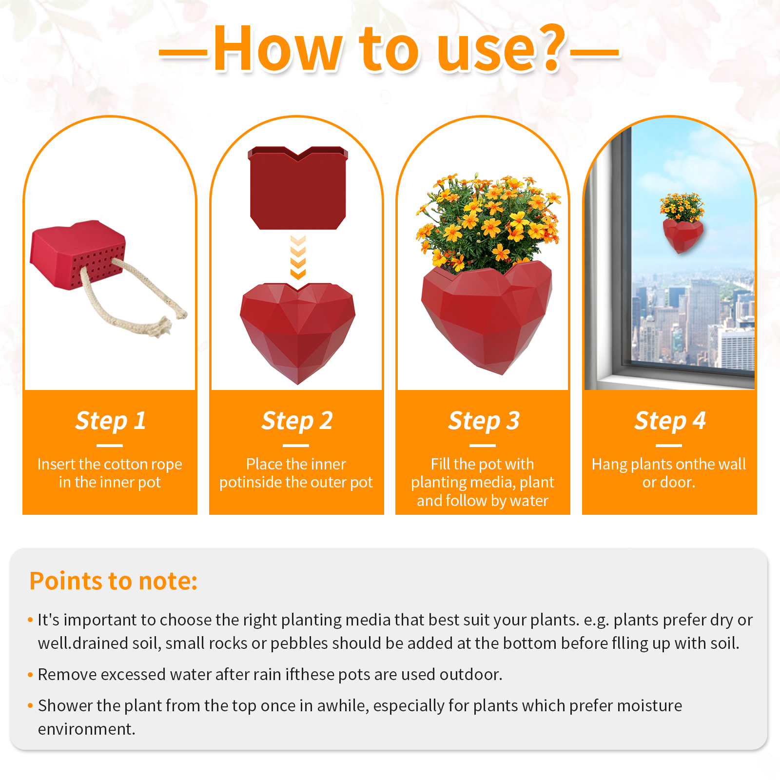 Wall Mounted Planter - NO DRILLING,Houseplant Wall Display Ideas,3D Printed Wall Planter with Drainage Tray — image 4