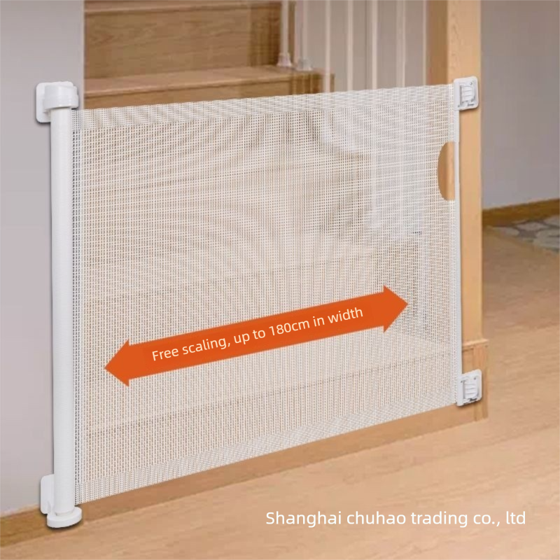 White Retractable Baby Safety Gate and Pet Barrier Extra Wide 300cm for Stairs and Doorways No Drill Mesh In-Home Protection Solution for Local Families โ image 2