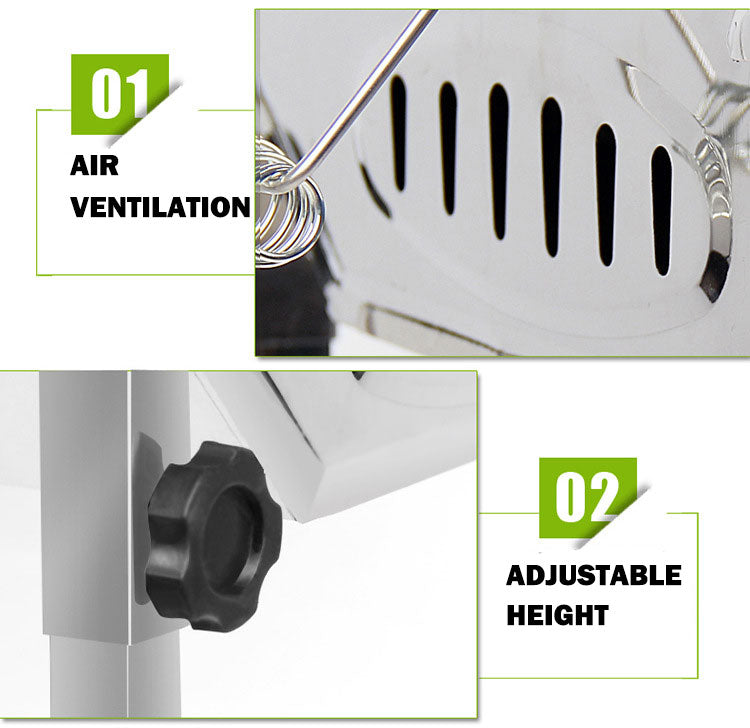 Stainless Steel Portable Outdoor BBQ Barbecue Grill Set Charcoal Kebab Picnic Camping Sets Medium โ image 4