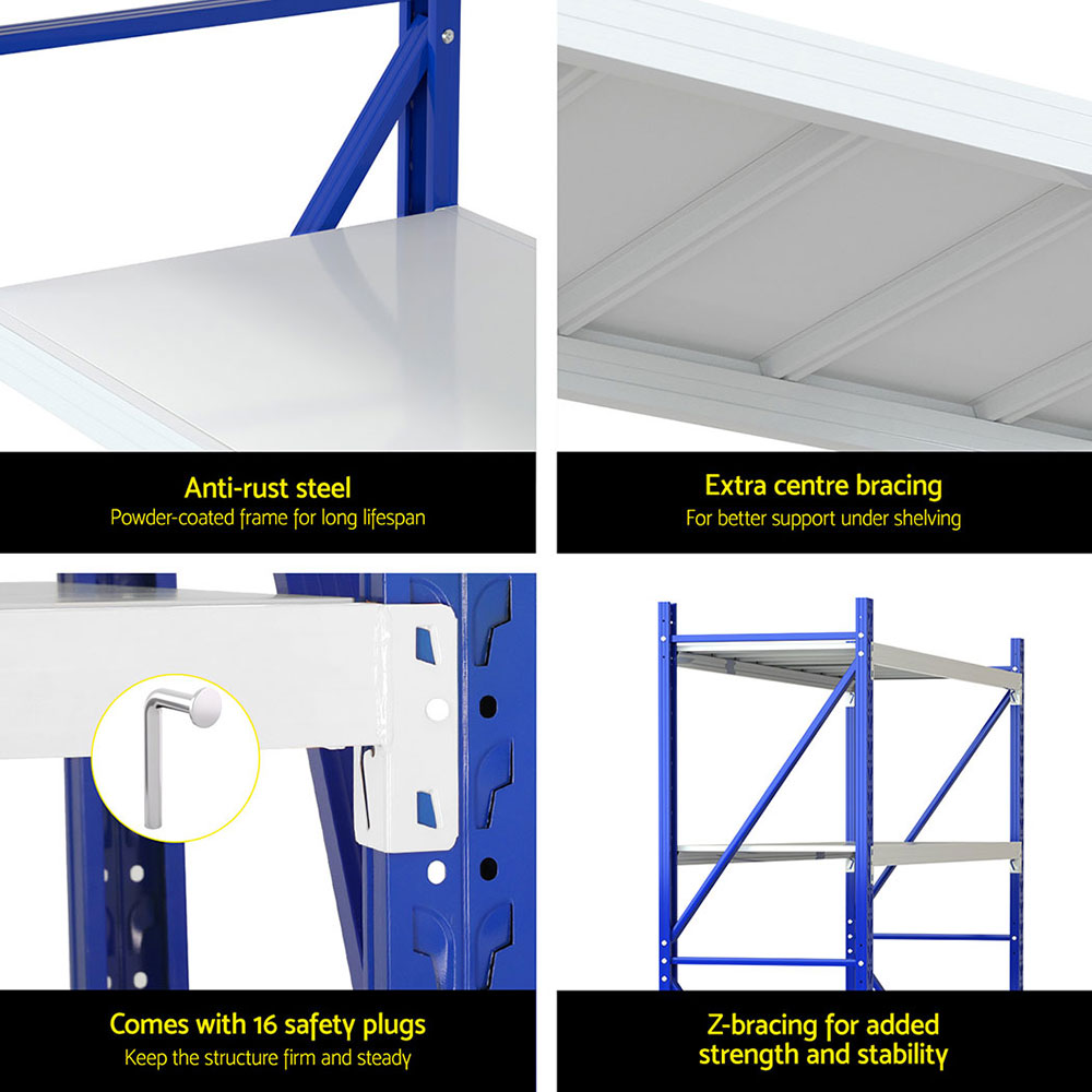 Giantz 4Mx2M Garage Shelving Warehouse Rack Blue — image 6