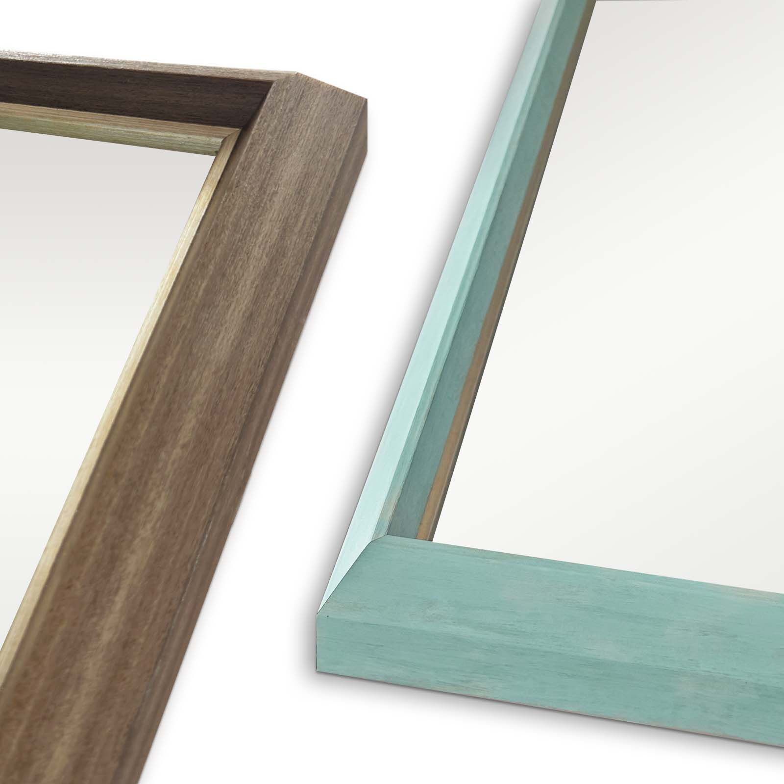 Wall Mirror Rectangular Frame Bathroom 70 × 90cm Turquoise — image 3