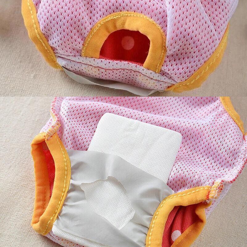 Female Pet Dog Cat Puppy Pant Menstrual Sanitary Nappy Diaper Wrap Underwear Blue - XS β image 6