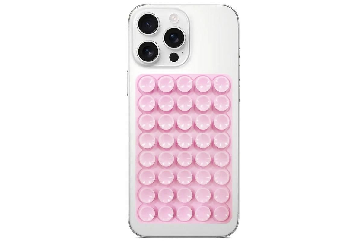 5 Pack Double Sided Silicone Phone Suction Pad 80 Stickers Grip for Car Desk Holder - Pink โ image 3