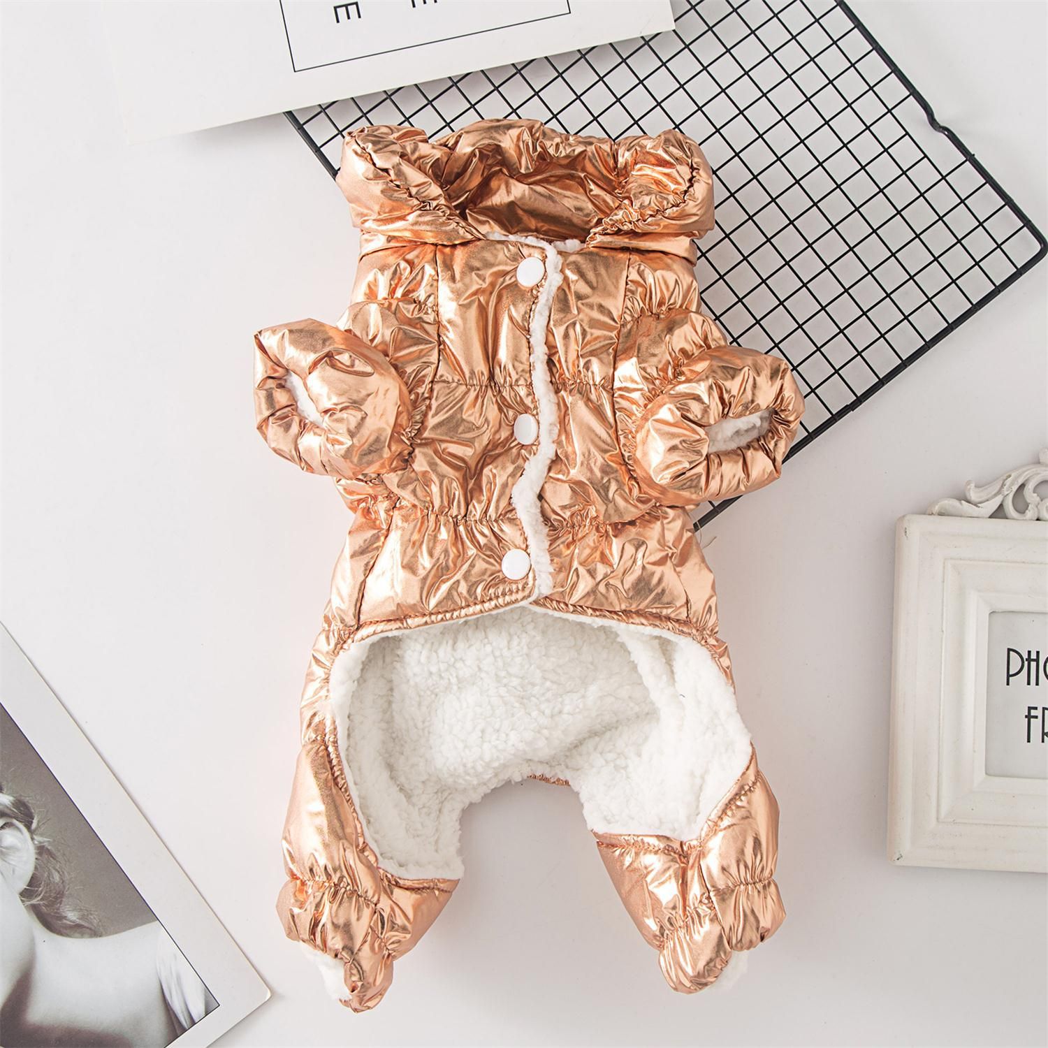 Dog Clothes Winter Four Legged Cloth Qipin Gold — image 4