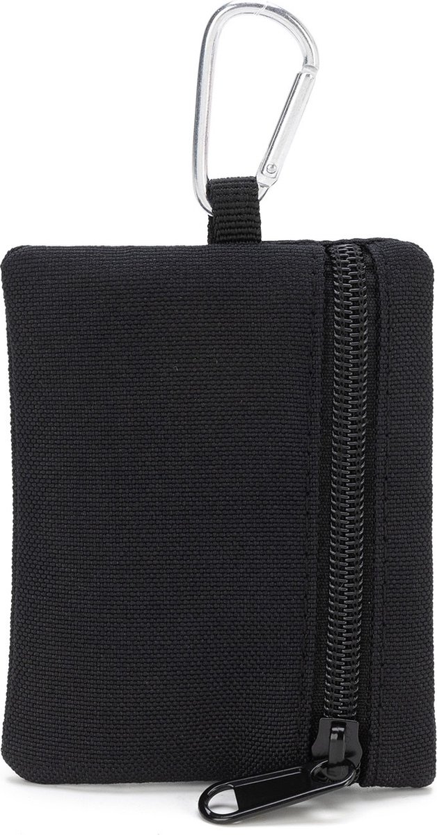 Survival Coin Holder | Card Holder | Coin Storage | Zipper | With Carabiner & Key Ring | For Camping, Traveling, etc. | 9 x 10 cm | Beige — image 5