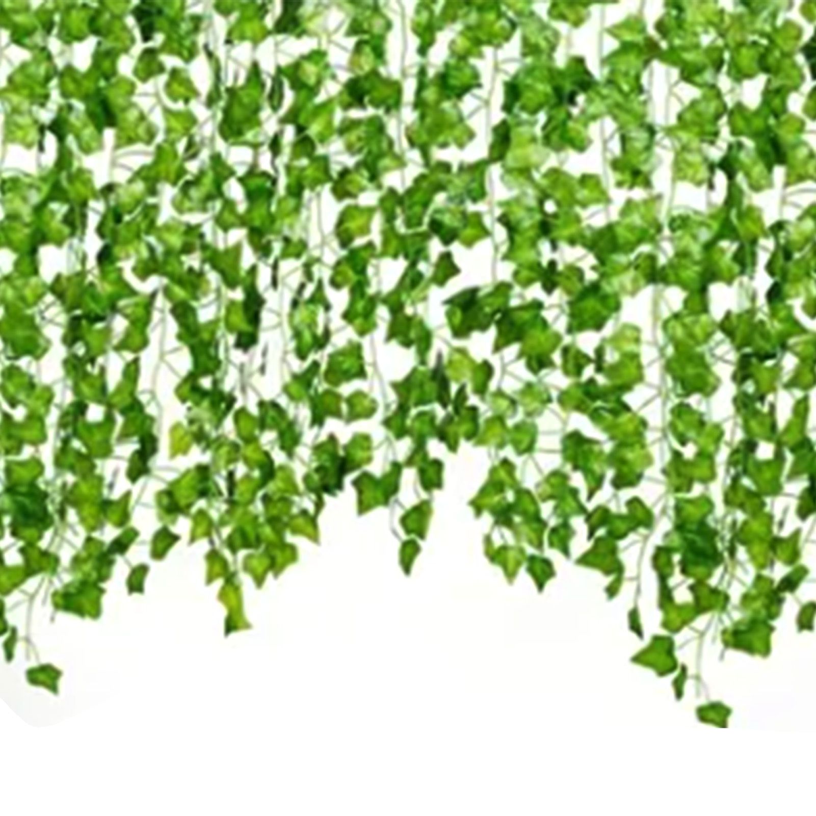 Simulated Ivy Cane Creeper Ivy Decorative Green Plants Ceiling Artificial Vine Eucalyptus Leaves 12PCS — image 4