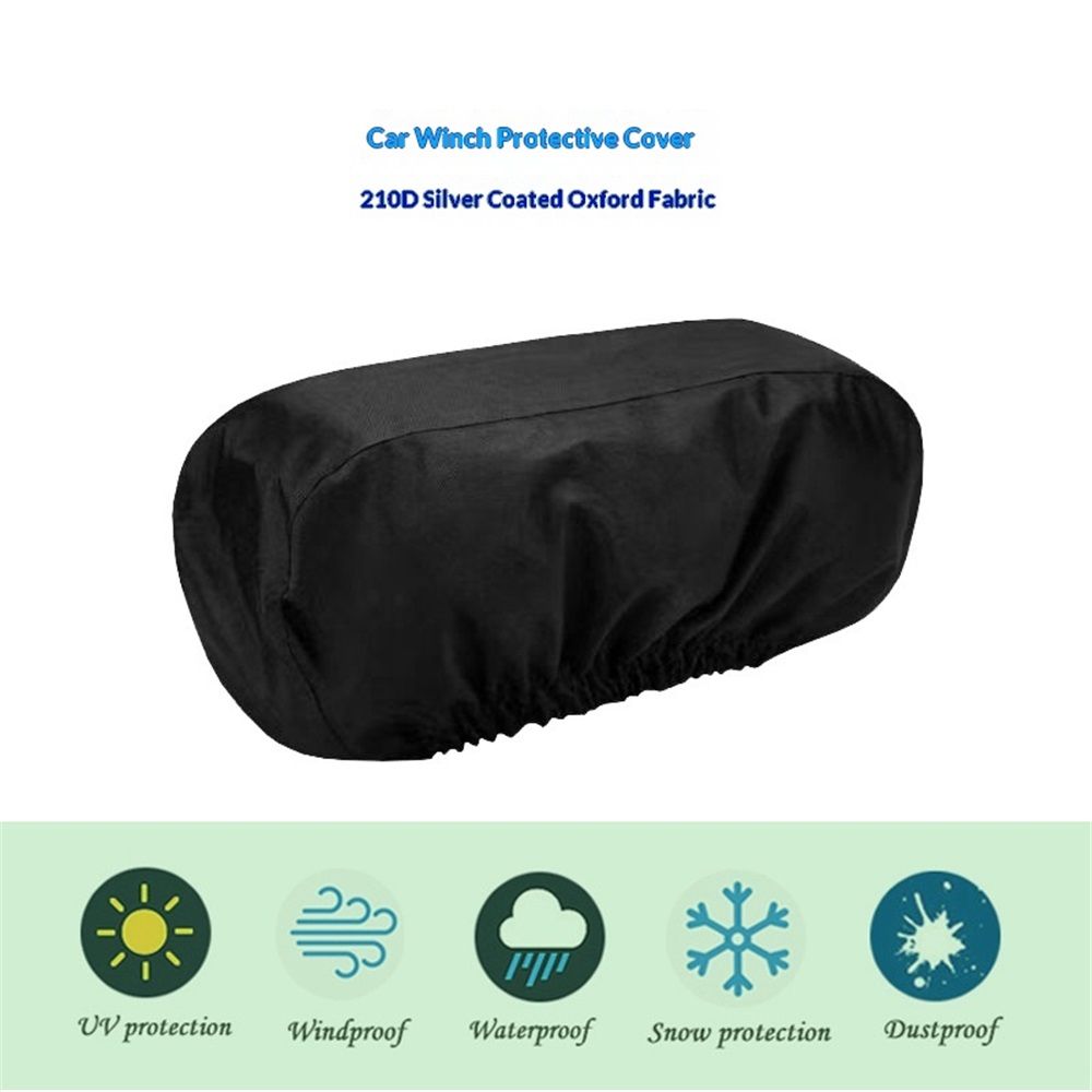 Winch Cover Waterproof Heavy Duty Winch Protection Dust Covers for Indoor Outdoor Electric Winches(black,24*14*7inch) — image 4