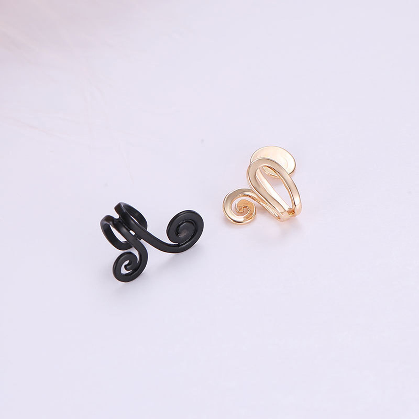 3 Pair Ear Ornament,Acupressure Earrings,Non Pierced Ears Earrings for Acupressure,Earrings (Black+Gold+Sliver) โ image 4