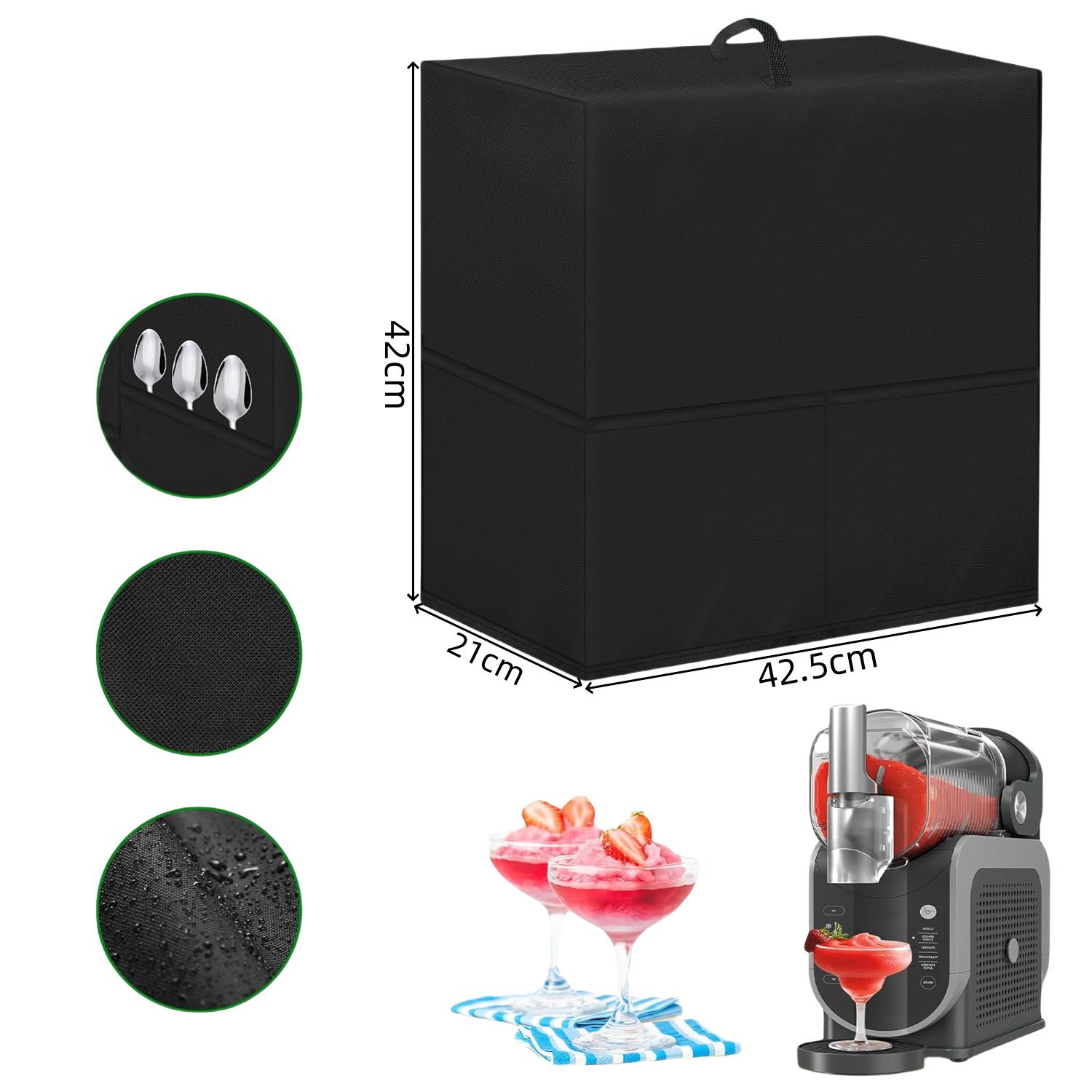 Dust Cover Dustproof Frozen Beverage Cover for Frozen Blender/Compatible Frozen Margarita Maker/Blender/Shaved Ice Maker/Frozen Beverage Maker(There is only — image 5
