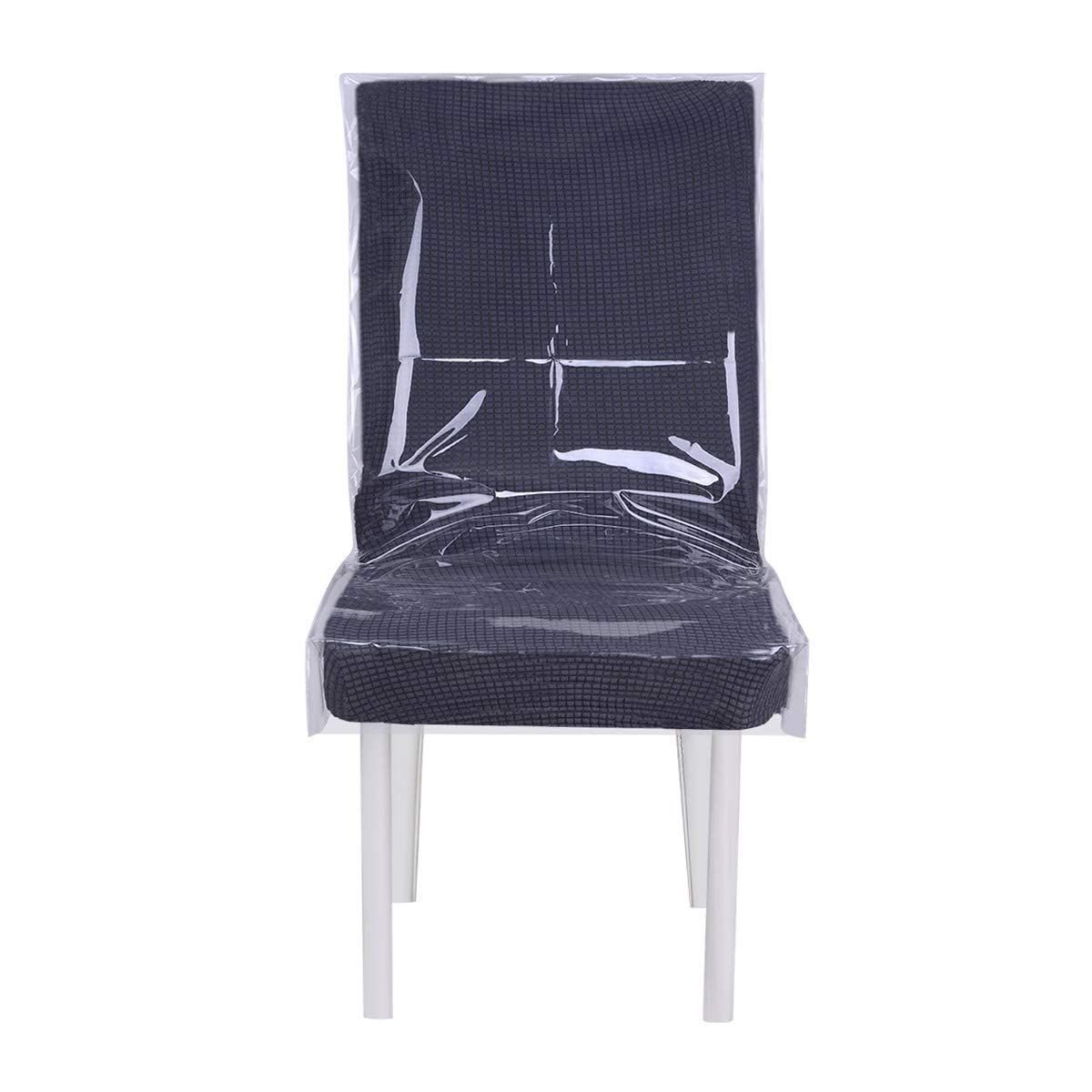 Dinning Chair Plastic Covers-Heavy Duty Clear Slipcovers Seat Protectors Waterproof Covers Your Chairs from Cat Damage โ image 3